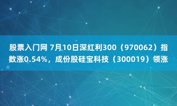 股票入门网 7月10日深红利300（970062）指数涨0.54%，成份股硅宝科技（300019）领涨